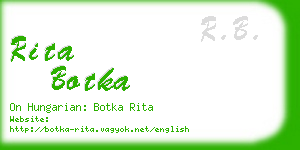 rita botka business card